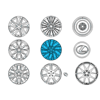 OEM 2019 Lexus RC350 Wheel, Disc Diagram - 42611-24771
