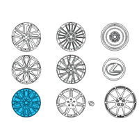 OEM 2019 Lexus RC350 Wheel, Disc Chrome P Diagram - 4261A-24150