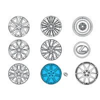 OEM 2022 Lexus RC F Wheel, Disc Diagram - 42611-24860