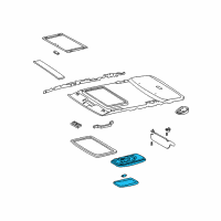 OEM 2001 Toyota RAV4 Dome Lamp Assembly Diagram - 63660-AA011-B3