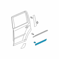 OEM 2010 Honda Pilot Protector, L. RR. Door *NH731P* (CRYSTAL BLACK PEARL) Diagram - 75323-SZA-A12ZK