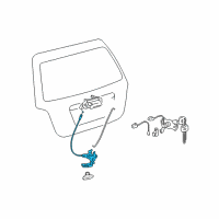 OEM 2005 Toyota Highlander Lock Assembly Diagram - 69350-48020