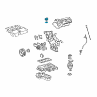 OEM Toyota RAV4 Cap Assembly Diagram - 12180-21021