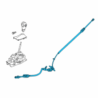 OEM Ford Taurus Shift Control Cable Diagram - DG1Z-7E395-C