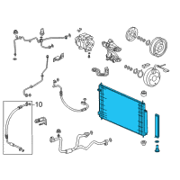 OEM 2015 Honda Pilot Condenser Assy. Diagram - 80110-SZA-A01