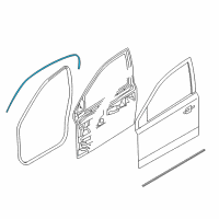 OEM Saturn Astra Weatherstrip, Front & Rear Side Door Upper Auxiliary Diagram - 13251123