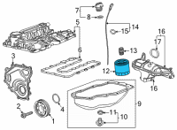 OEM 2021 Chevrolet Spark Oil Filter Diagram - 12696048