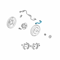 OEM 2005 Honda Accord Hose Set, Rear Brake Diagram - 01466-SDA-A00