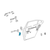 OEM 2008 Lexus LS460 Hinge Assy, Rear Door, Lower LH Diagram - 68780-30150