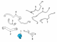 OEM 2017 BMW 750i xDrive Radiator Coolant Hose Upper Diagram - 17-12-8-602-665