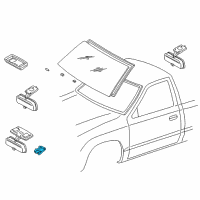 OEM 1997 Toyota 4Runner Mirror Inside Cover GREY Diagram - 87834-89105-B1