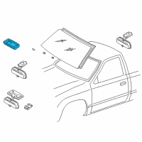 OEM 1997 Toyota 4Runner Mirror Inside Cover GRAY Diagram - 87818-35010-B2