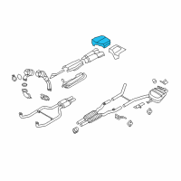 OEM 2014 BMW 750Li xDrive Heat Insulation, Rear Silencer, Right Diagram - 51-48-7-185-212