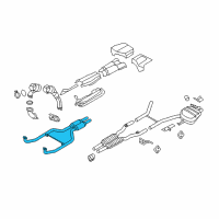 OEM 2013 BMW 550i GT Exhaust Pipe Diagram - 18-30-7-646-948