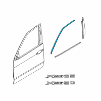 OEM BMW X6 Finisher Window Frame Top Front Door Diagram - 51-33-7-179-424