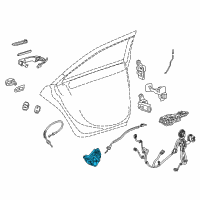 OEM 2015 Cadillac Escalade Lock Assembly Diagram - 13528274
