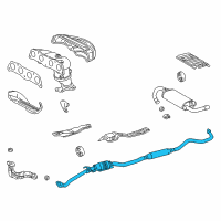 OEM 2006 Pontiac Vibe Catalytic Convertor (W/Exhaust Pipe) Diagram - 88969129