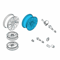 OEM 2022 Lincoln Nautilus Wheel, Alloy Diagram - KA1Z-1007-F