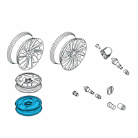 OEM 2019 Lincoln Nautilus Wheel, Alloy Diagram - FA1Z-1007-A