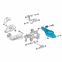 OEM 2022 Lexus ES250 Rear Suspension Control Arm Assembly Diagram - 48730-06120