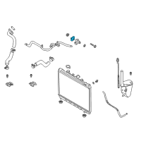 OEM 1998 Kia Sephia Gasket-THERMOSTAT Diagram - 0K24715173A