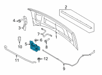 OEM 2009 Ford E-350 Super Duty Latch Diagram - 6L5Z-16700-A