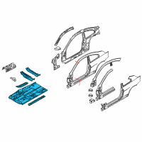 OEM 2007 BMW 650i Floor Panel Right Diagram - 41-12-7-125-180