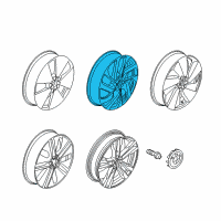 OEM 2019 BMW i3 Disc Wheel Light Alloy Jet Bl.Solenoid.Paint Diagram - 36-11-6-856-895