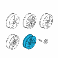 OEM 2021 BMW i3s Disc Wheel Light Alloy Jet Bl.Solenoid.Paint Diagram - 36-11-6-852-081