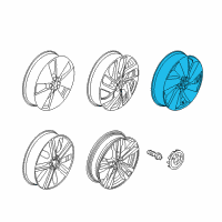 OEM 2020 BMW i3s Disc Wheel Light Alloy Jet Bl.Solenoid.Paint Diagram - 36-11-6-856-896