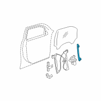 OEM 2009 Chevrolet HHR Channel Asm-Front Side Door Window Front Diagram - 15850304