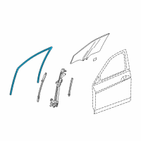 OEM 2012 Honda Accord Channel, Left Front Door Run Diagram - 72275-TA5-A01