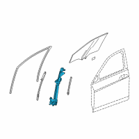 OEM 2012 Honda Accord Regulator Assembly, Left Front Door Power Diagram - 72250-TA0-A12