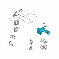 OEM 2000 Toyota Camry Rear Mount Diagram - 12380-0A031