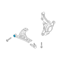 OEM Pontiac Lower Control Arm Front Bushing Diagram - 96535087