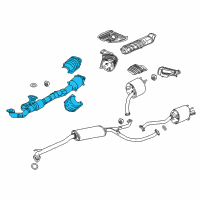 OEM 2017 Acura MDX Converter Assembly Diagram - 18150-5WS-A50