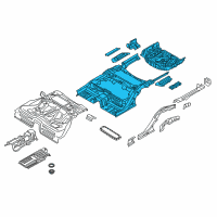 OEM 2014 Hyundai Equus Member Assembly-Rear Floor Under Diagram - 65700-3N210