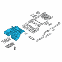 OEM 2016 Hyundai Equus Panel Assembly-Rear Floor Diagram - 65510-3N050