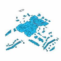 OEM 2013 Lincoln MKZ Rear Floor Pan Diagram - DG9Z-5411215-A