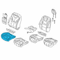 OEM 2017 Jeep Cherokee Seat Cushion Foam Diagram - 68148242AD