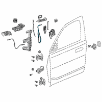 OEM 2020 Ram 1500 Cable-Outside Handle To Latch Diagram - 68307195AD