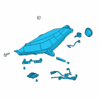OEM 2017 Chevrolet Corvette Composite Headlamp Diagram - 84750165
