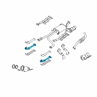 OEM 1997 Nissan Pathfinder Exhaust Tube Assembly, Front Diagram - 20020-0W000