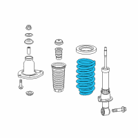 OEM 2019 Honda Pilot Spring, Left Rear Diagram - 52446-TG8-A01