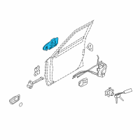 OEM 2010 Kia Soul Front Door Outside Handle Assembly, Right Diagram - 826602K030