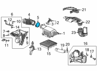 OEM 2020 Honda Civic Clamp, Air Flow (75) Diagram - 17315-5A2-A01