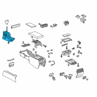 OEM Lexus LS460 Floor Shift Assy, Transmission Diagram - 33550-50580