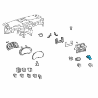 OEM 2019 Lexus GX460 Switch, Hazard Warning Diagram - 84332-60431