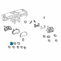 OEM 2018 Lexus GX460 Switch, Outer Mirror Diagram - 84872-60070