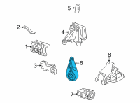 OEM 2020 Chevrolet Blazer Front Transmission Mount Diagram - 84557964